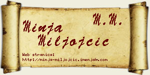 Minja Miljojčić vizit kartica